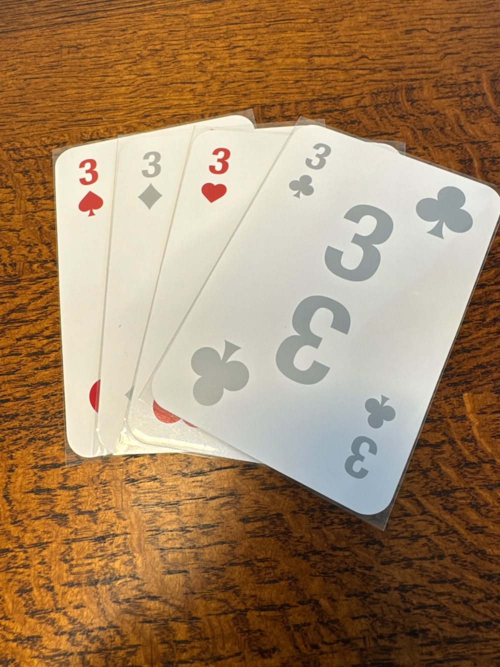 Gucci Jumbo Horsebit Playing Cards - Four of a Kind 3’s
